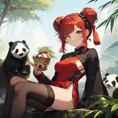 赤髪とパンダ