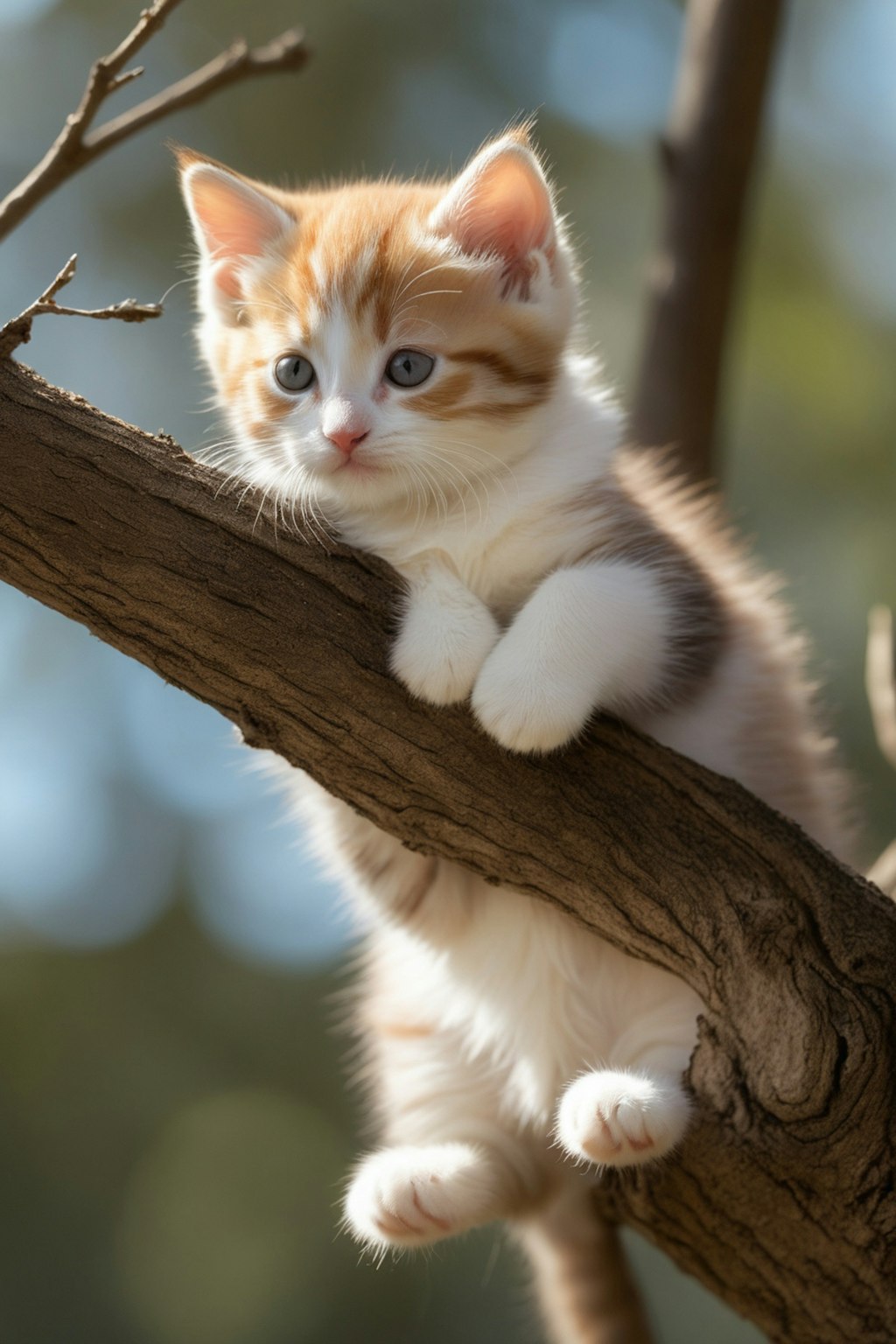 子猫の木登り