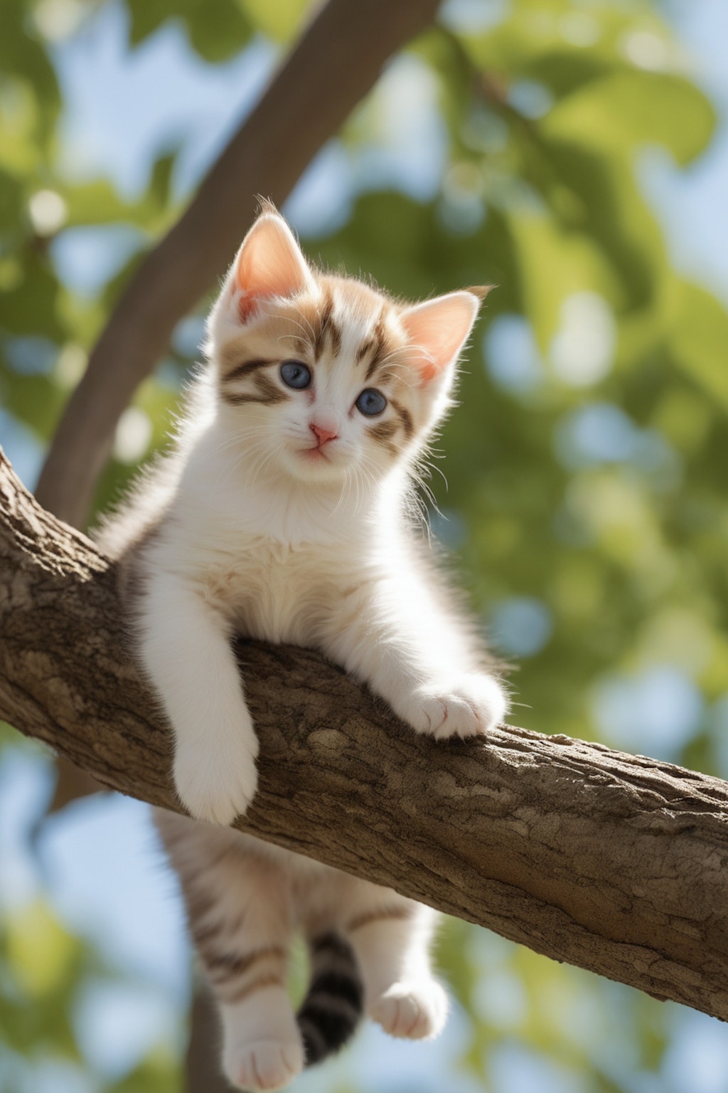 子猫の木登り