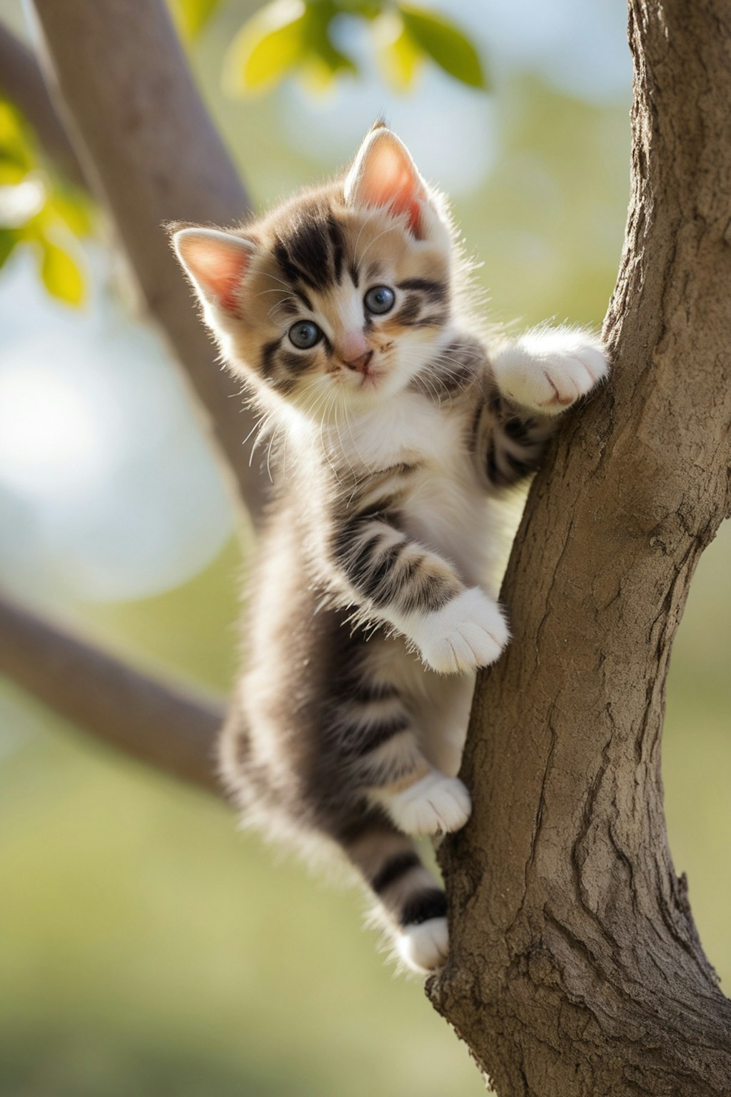 子猫の木登り