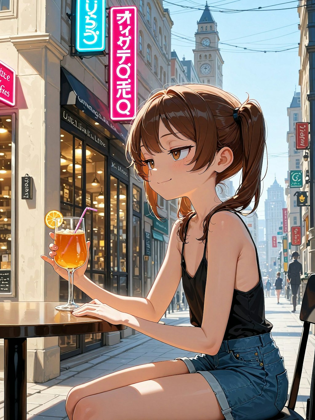 ジト目ちゃんとオレンジジュース