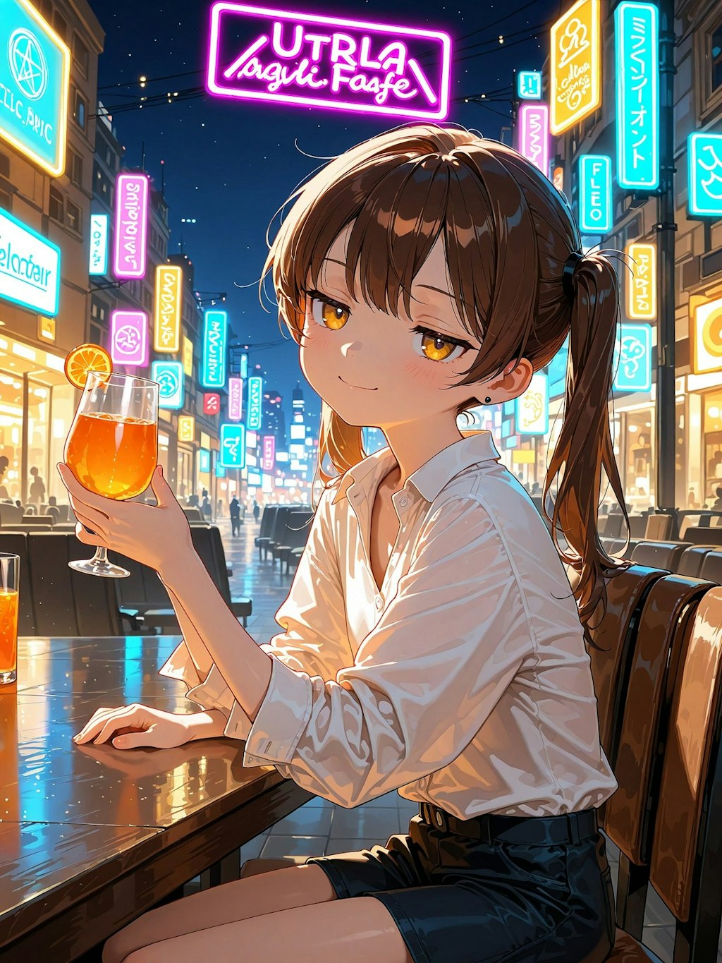 ジト目ちゃんとオレンジジュース