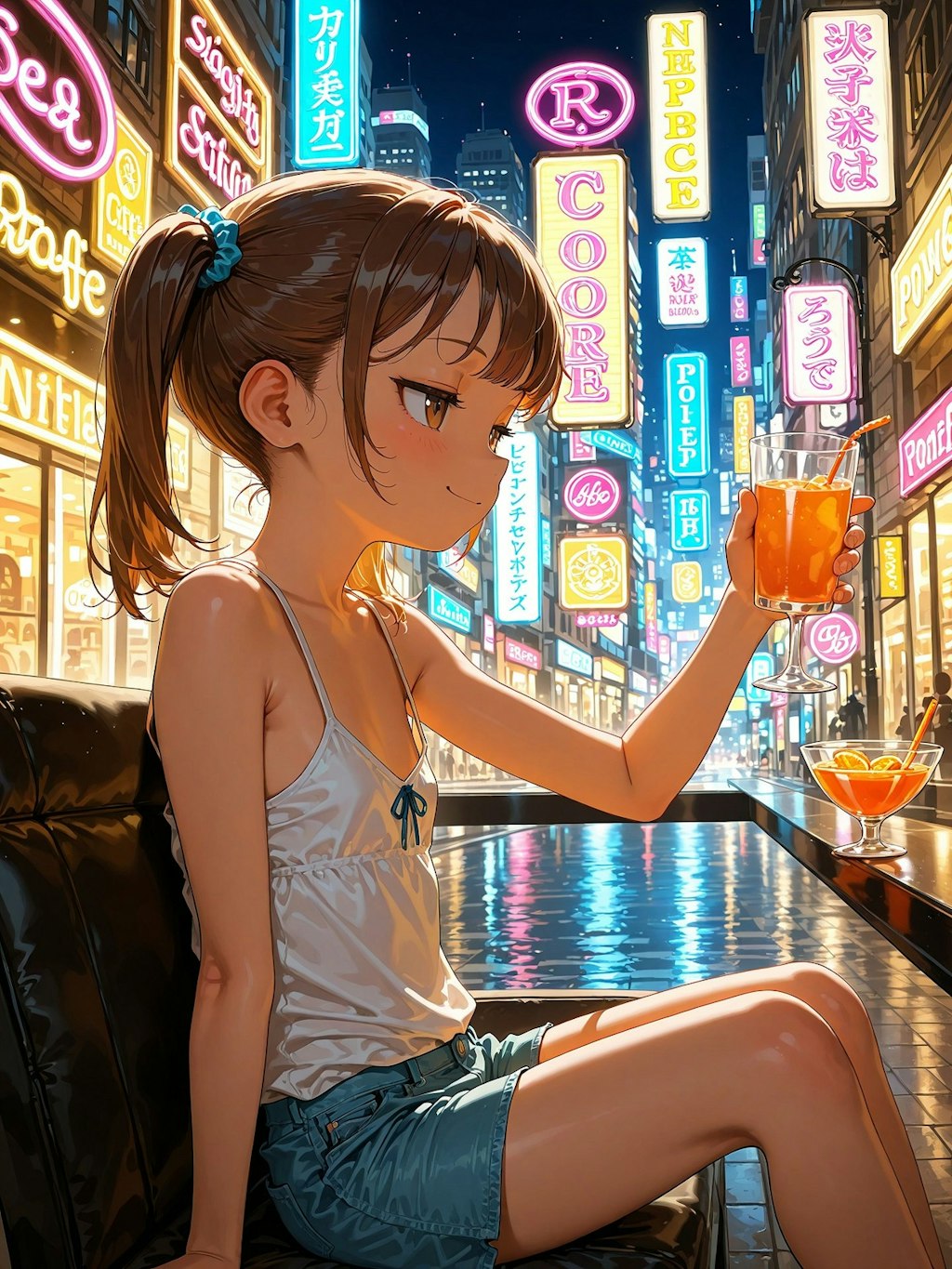 ジト目ちゃんとオレンジジュース