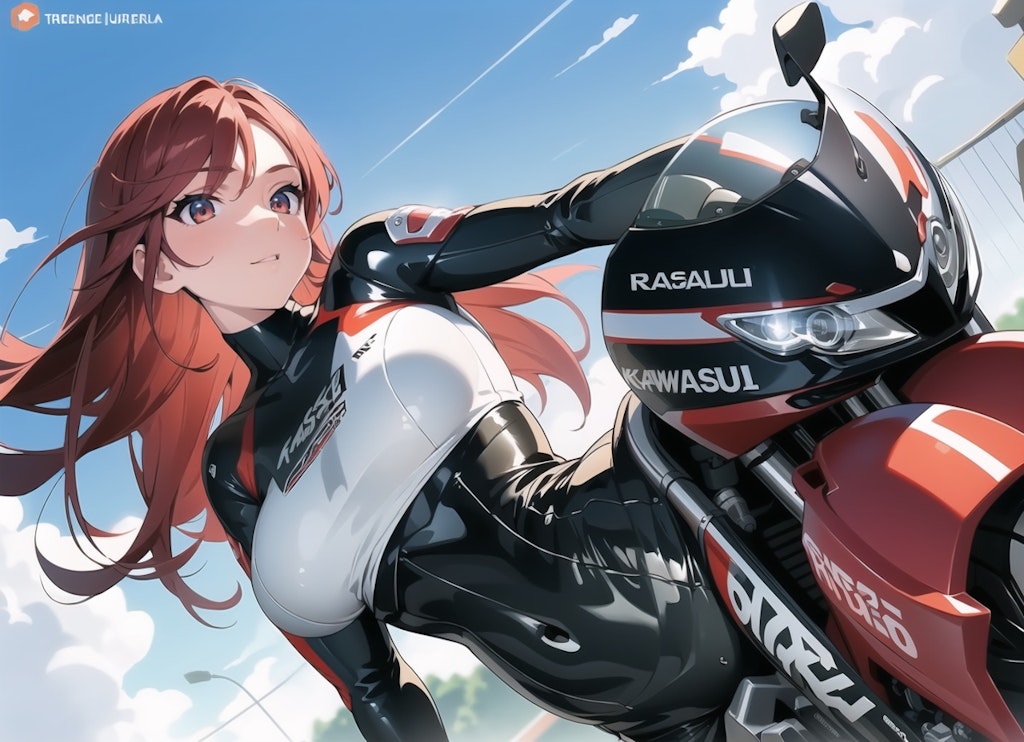 バイク乗るにはホント邪魔なのよね♪仕方ないけど♡