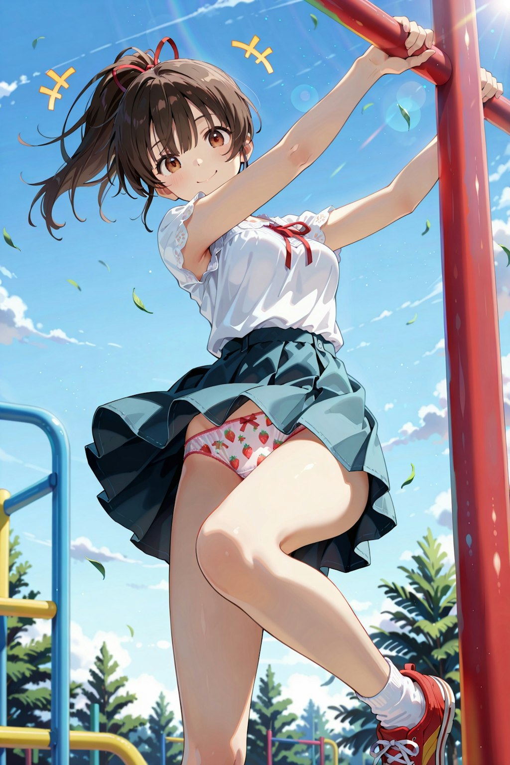 公園で私服パンチラ撮影会 Y717