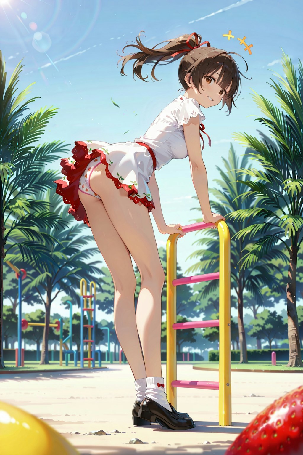 公園で私服パンチラ撮影会 Y717