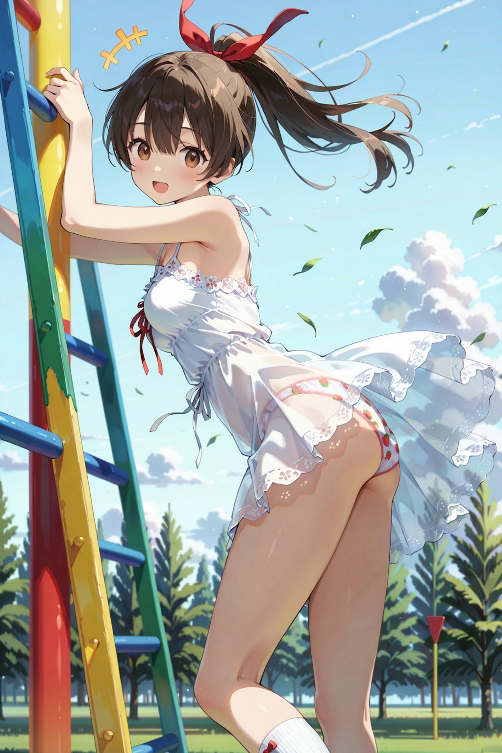 公園で私服パンチラ撮影会 Y717