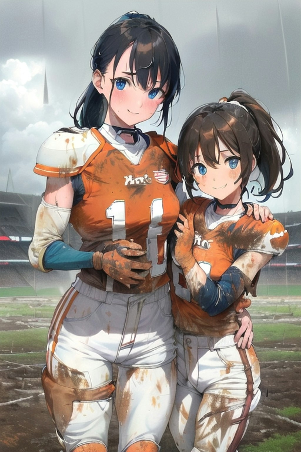 🏈泥まみれの女子アメフト 69