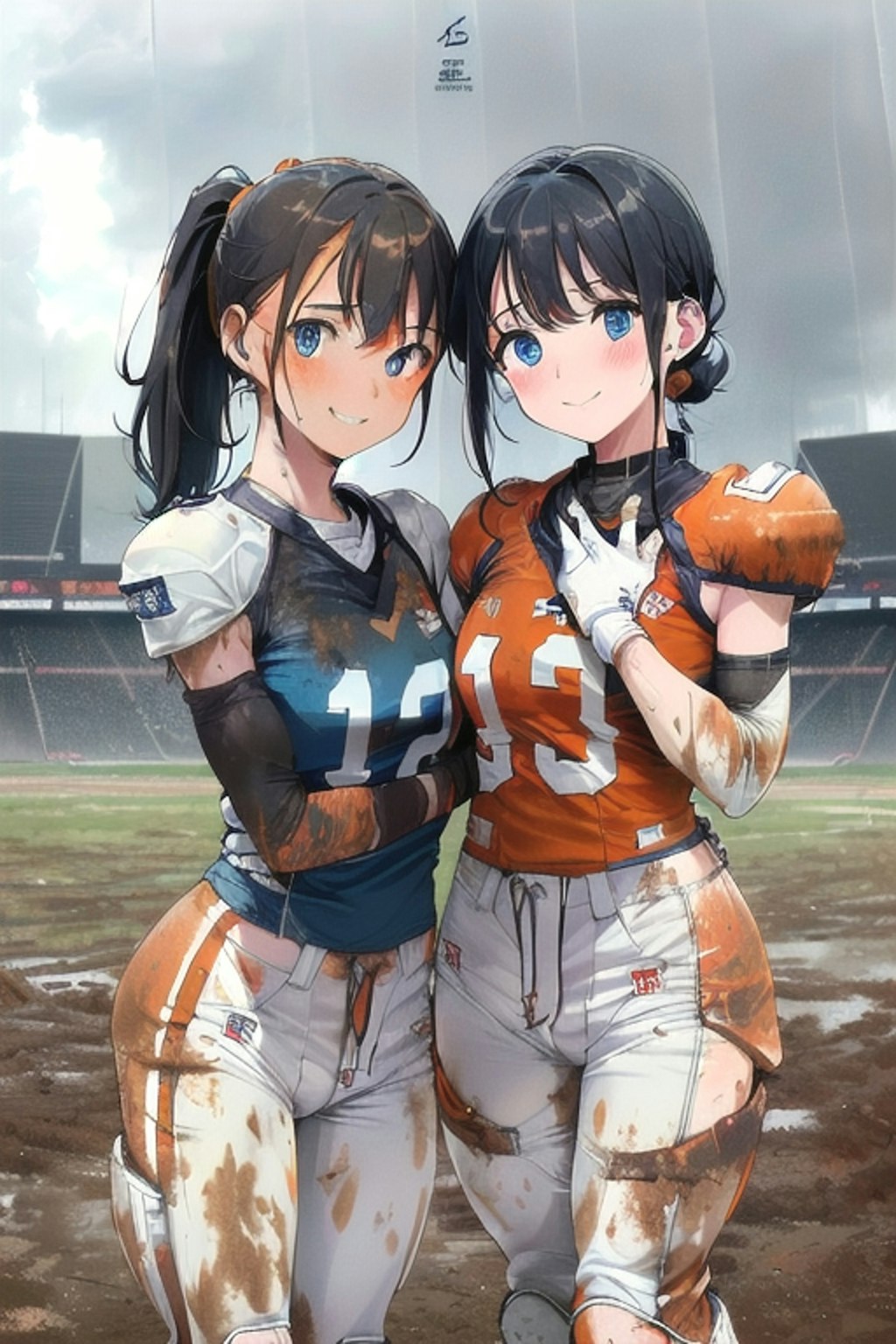 🏈泥まみれの女子アメフト 69