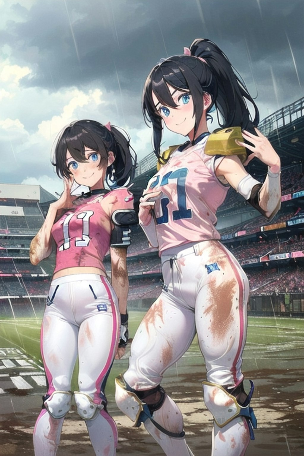 🏈泥まみれの女子アメフト 69