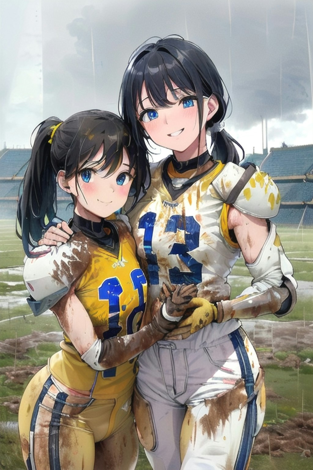 🏈泥まみれの女子アメフト 69