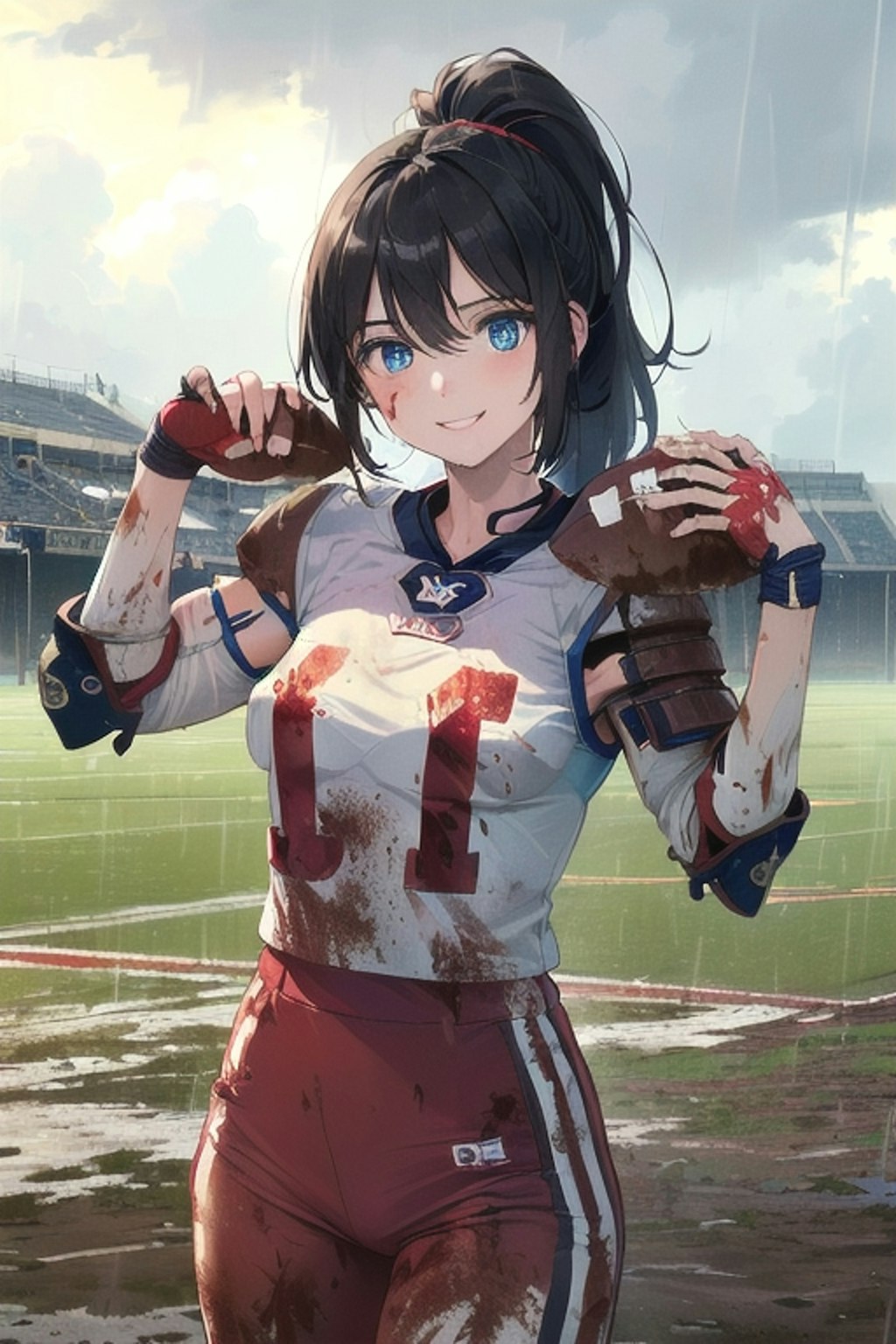 🏈泥まみれの女子アメフト 69