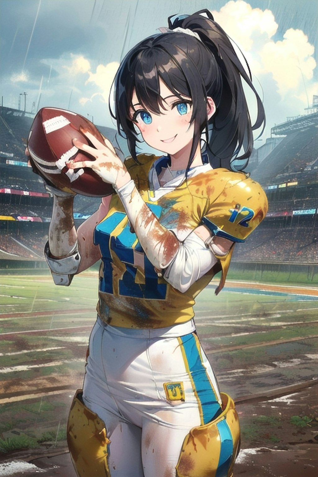 🏈泥まみれの女子アメフト 69