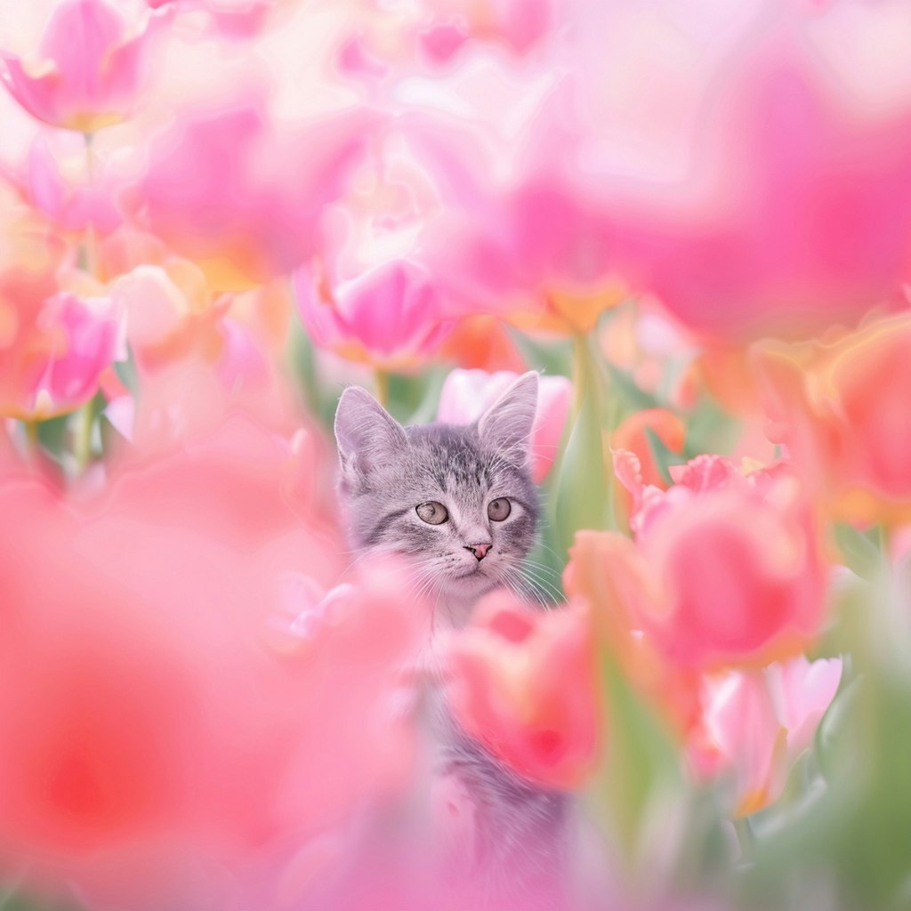 花と猫 love