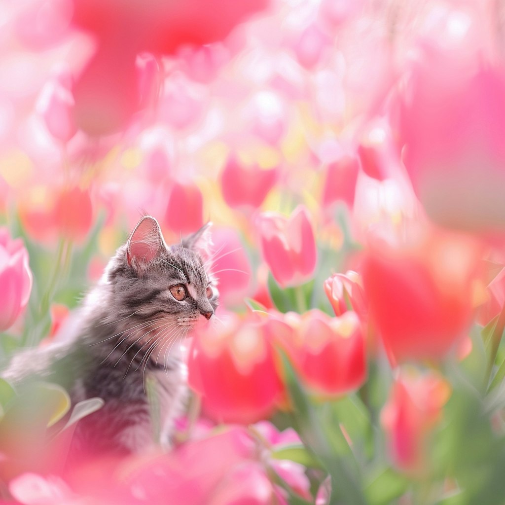 花と猫 love