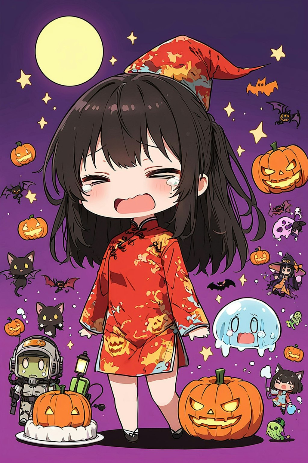 ハロウィンとチャイナドレス