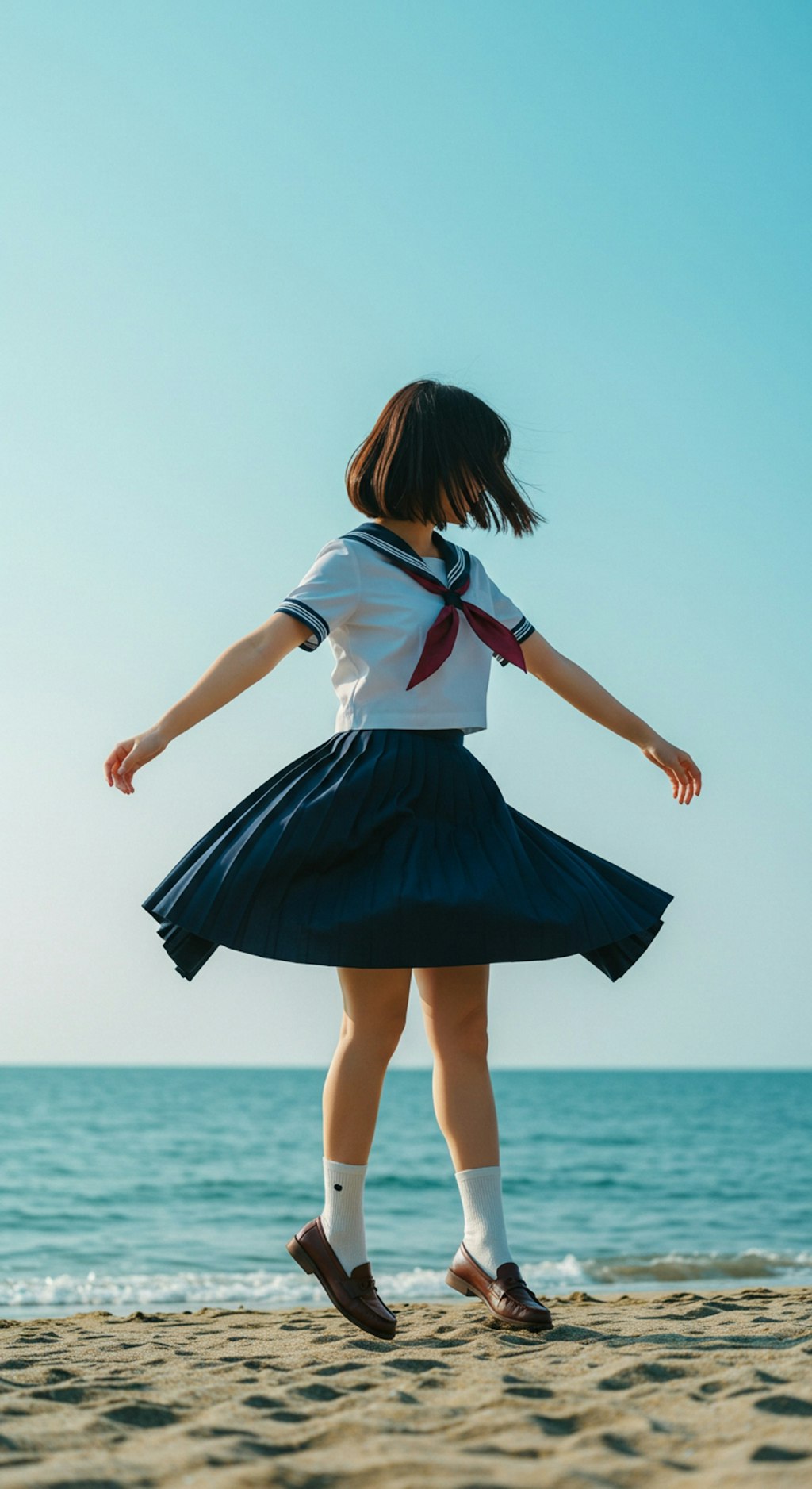 舞う　夏の海