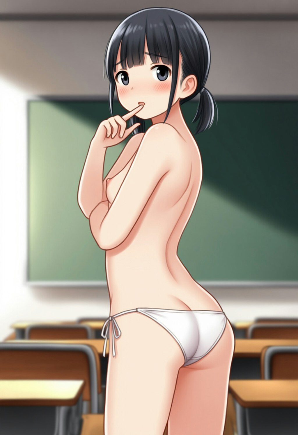 口に指