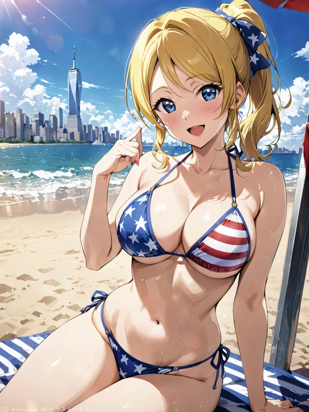 星条旗ビキニでハラショー🇺🇸👙