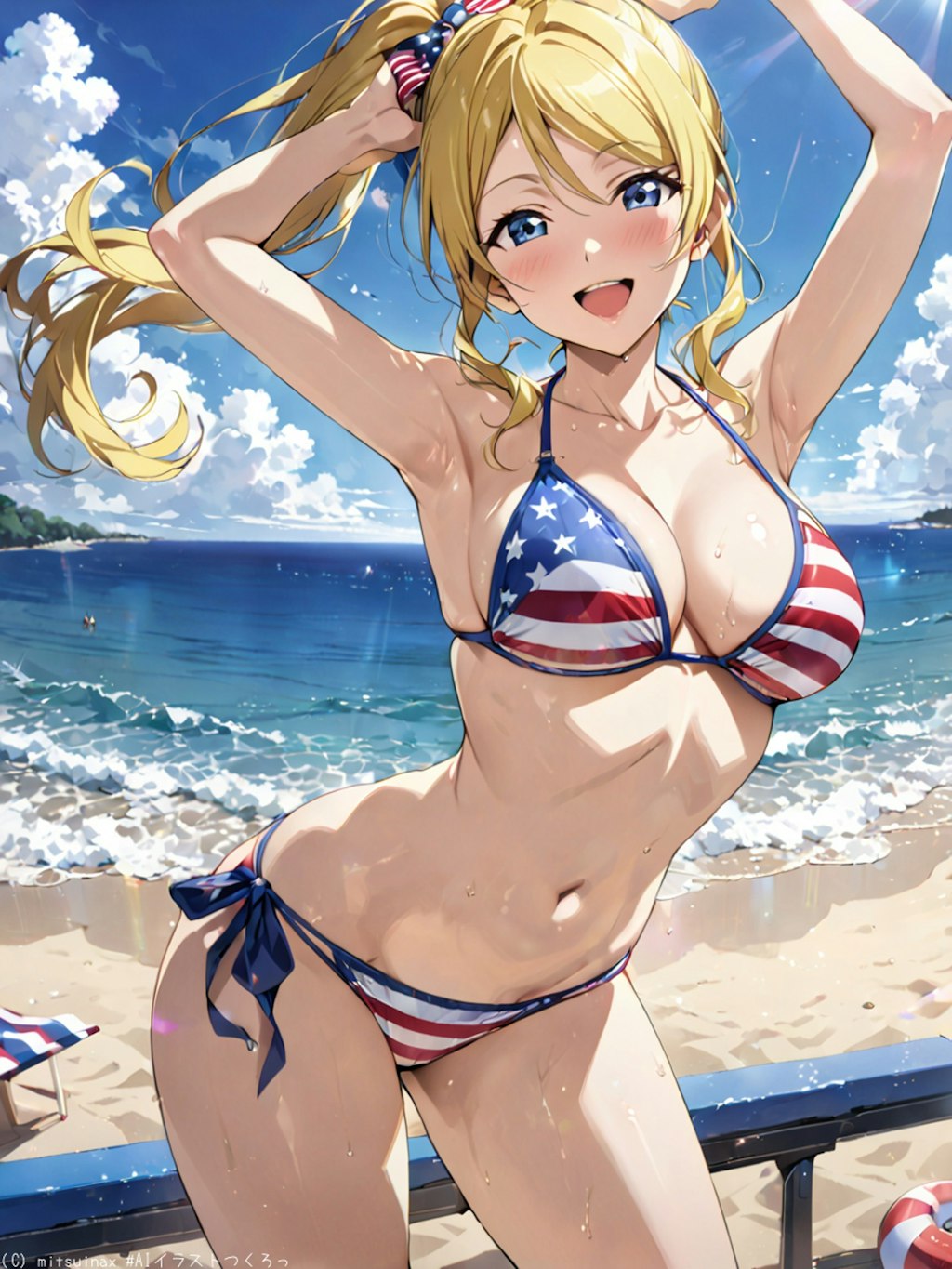 星条旗ビキニでハラショー🇺🇸👙