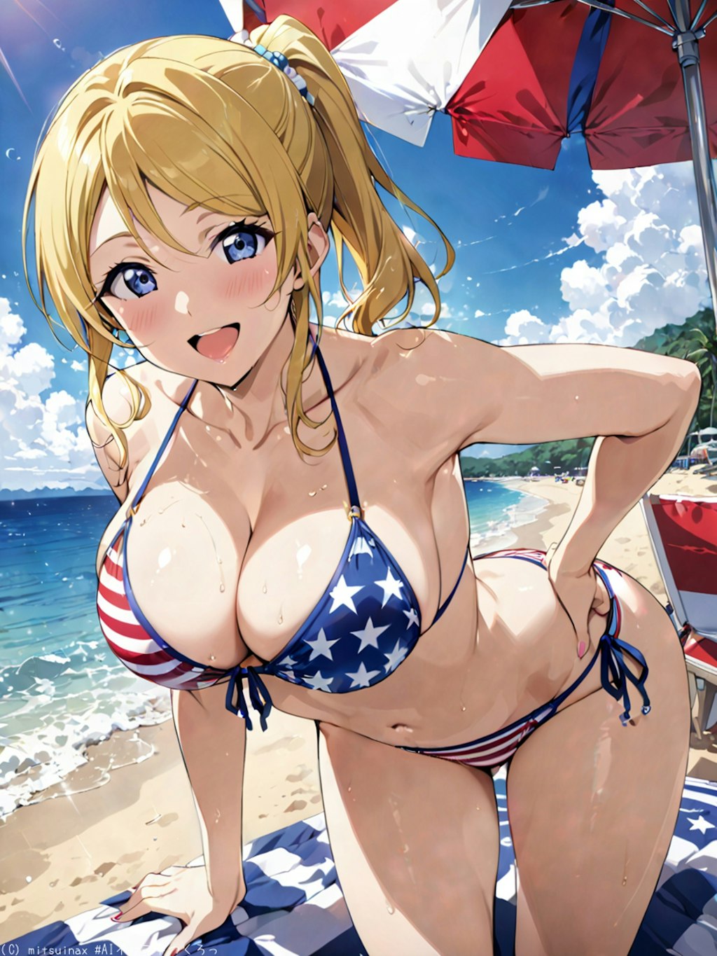 星条旗ビキニでハラショー🇺🇸👙