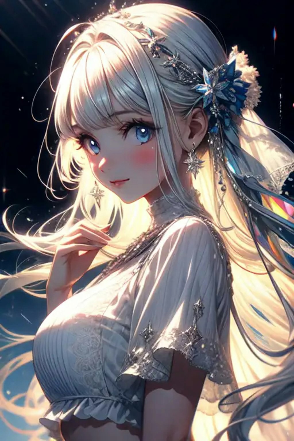 Girl with white hair