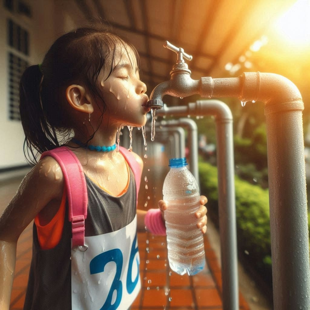 水分補給は大切だ。