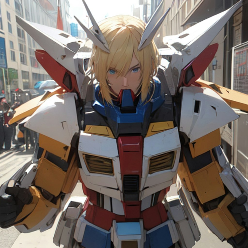 ダンボールでガ〇ダムコスプレ