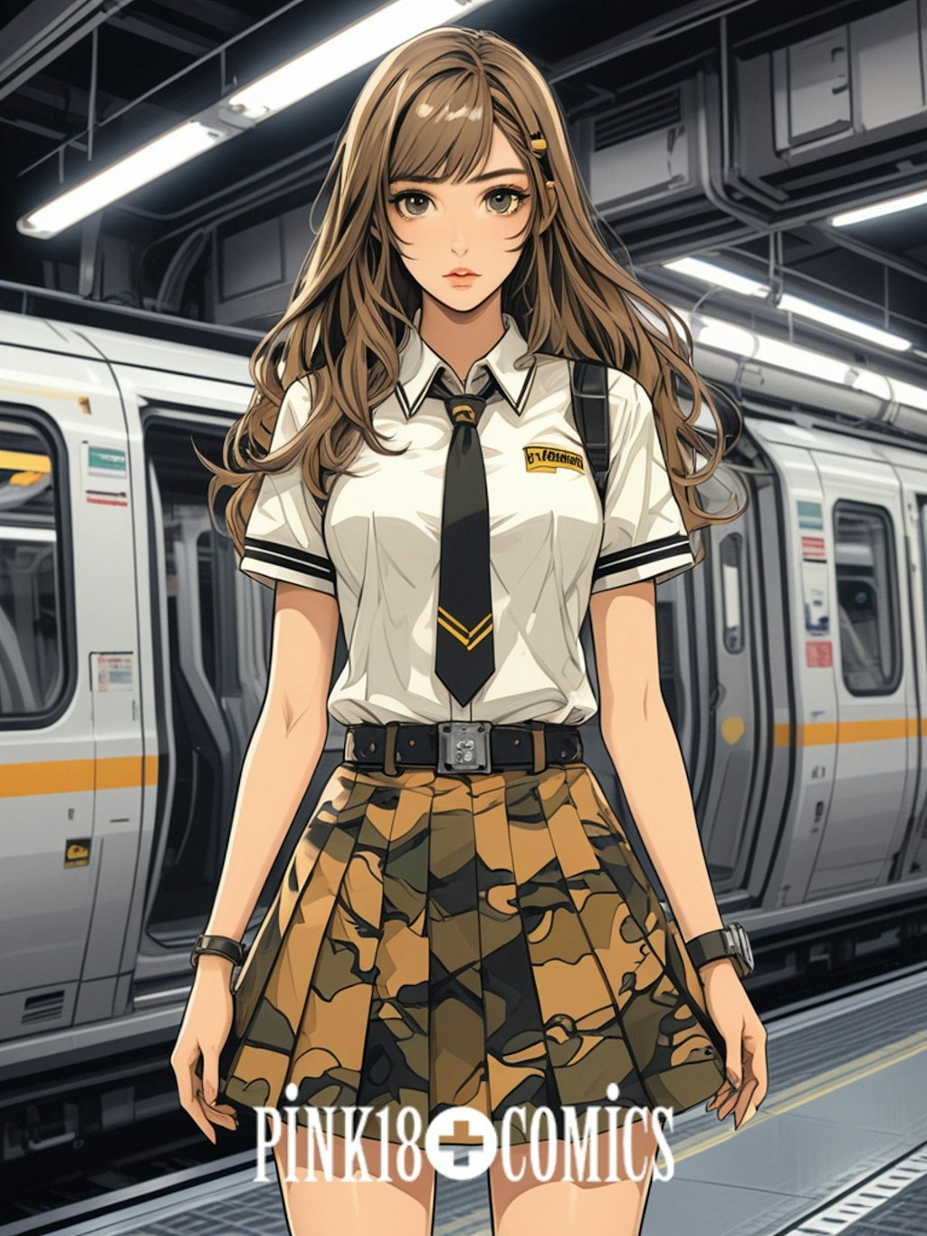 HiGHScHOOL+WaRS 迷彩女子高生