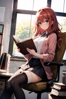 読書している少女