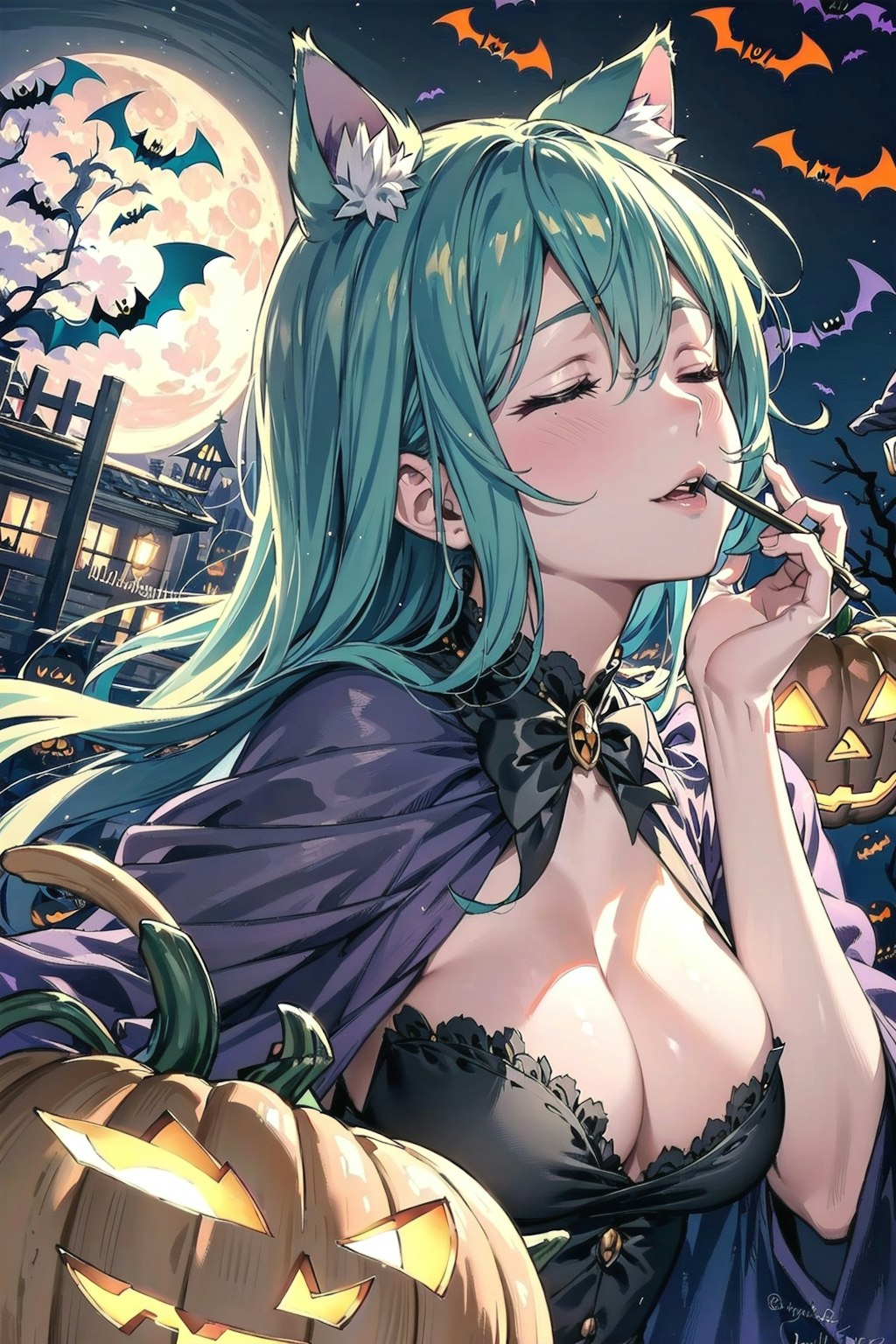 ハロウィンキス顔選手権🎃💋💕🐱