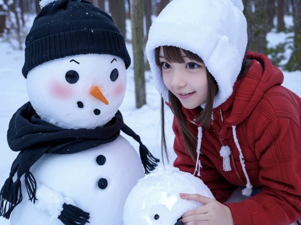 雪だるまが少し失敗。サッカー選手を作ったら凄いことに…