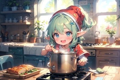 Elf preparing a meal 14