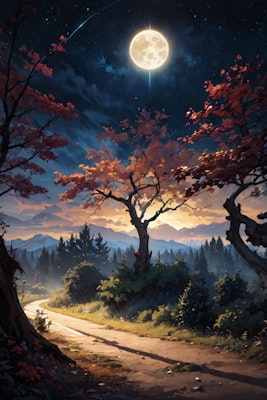 秋の夜道