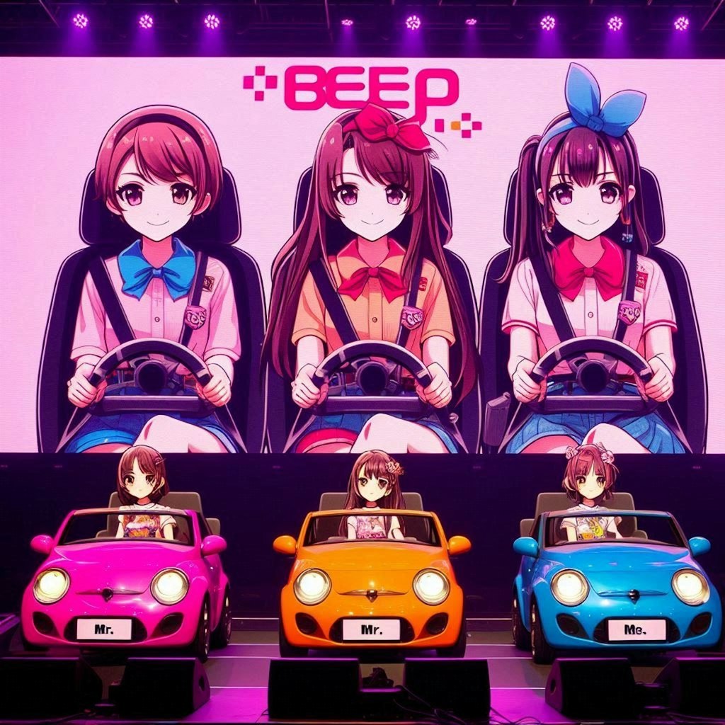 【謎画像】車で奏でるガールズバンド