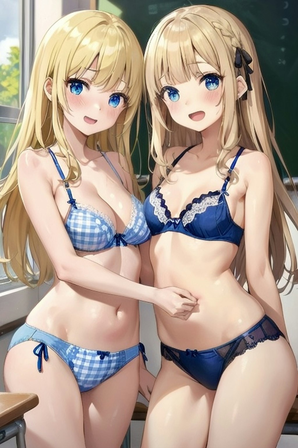 金髪姉妹ちゃんとR18