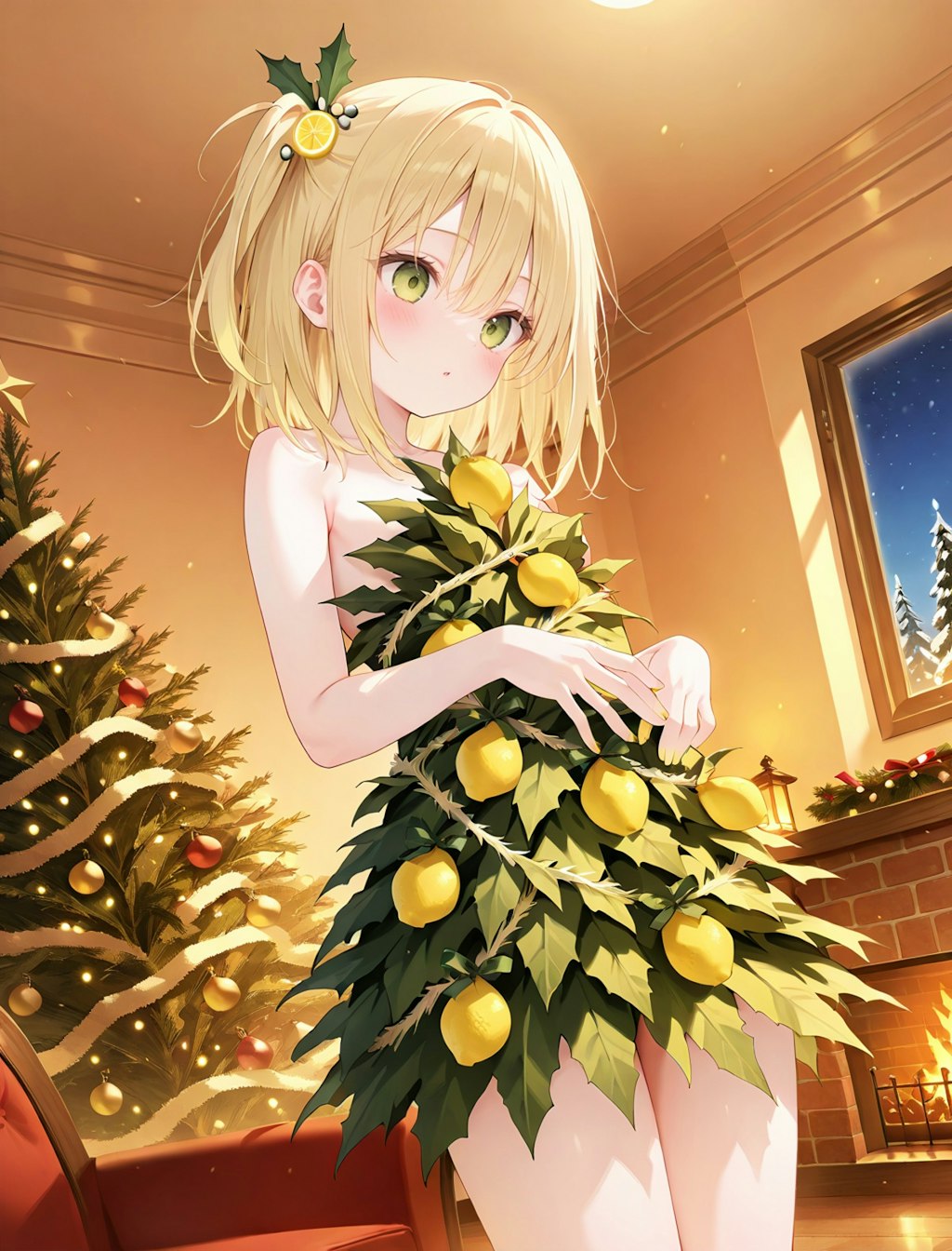 🍋ちゃん、クリスマスツリーになる