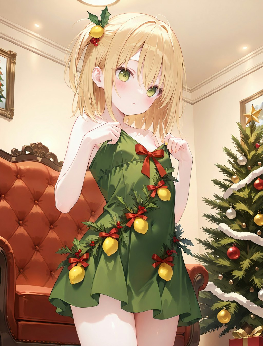 🍋ちゃん、クリスマスツリーになる