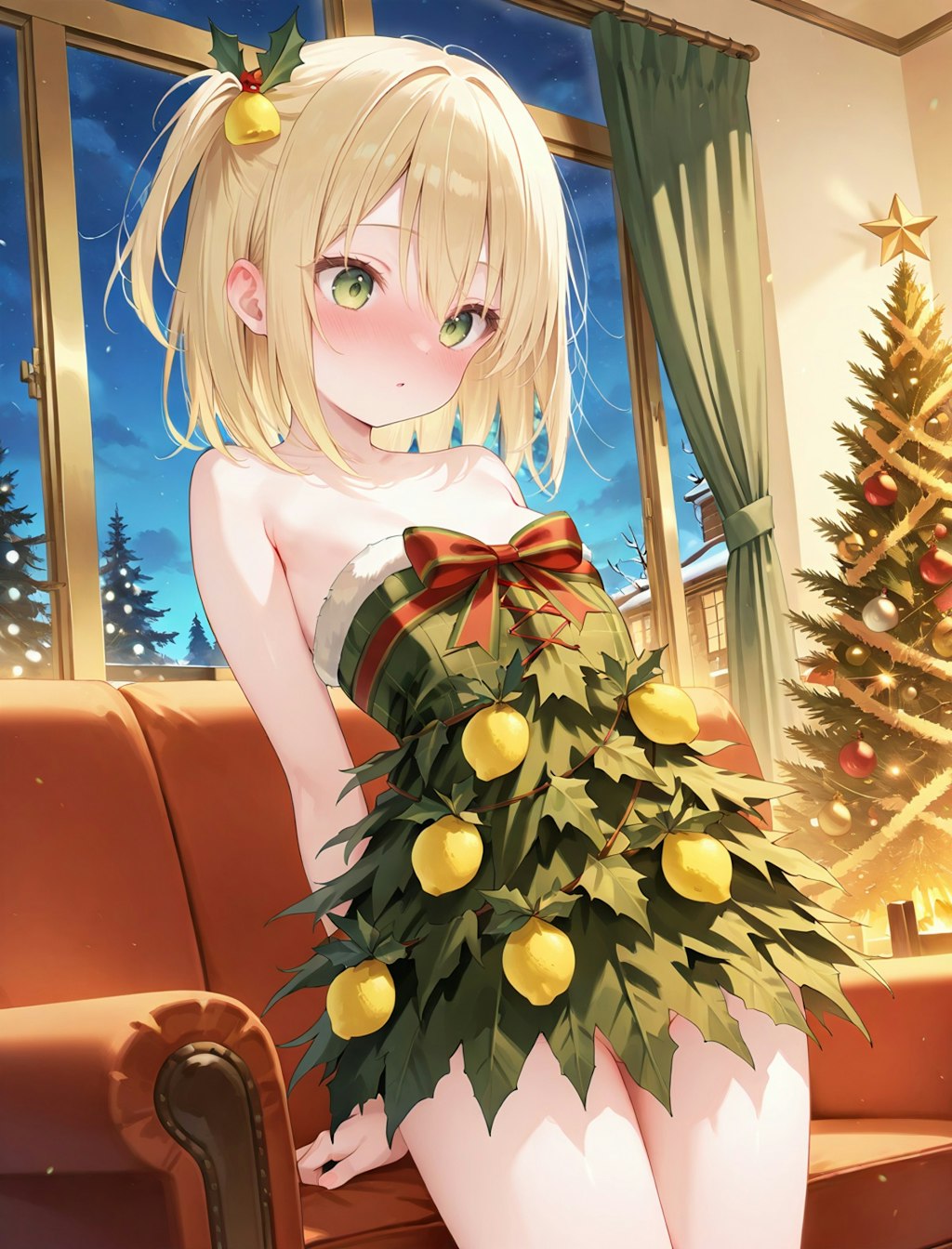 🍋ちゃん、クリスマスツリーになる