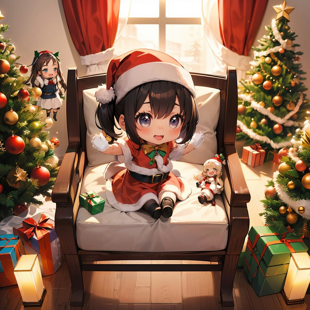 クリスマス　我が家のサンタちゃん