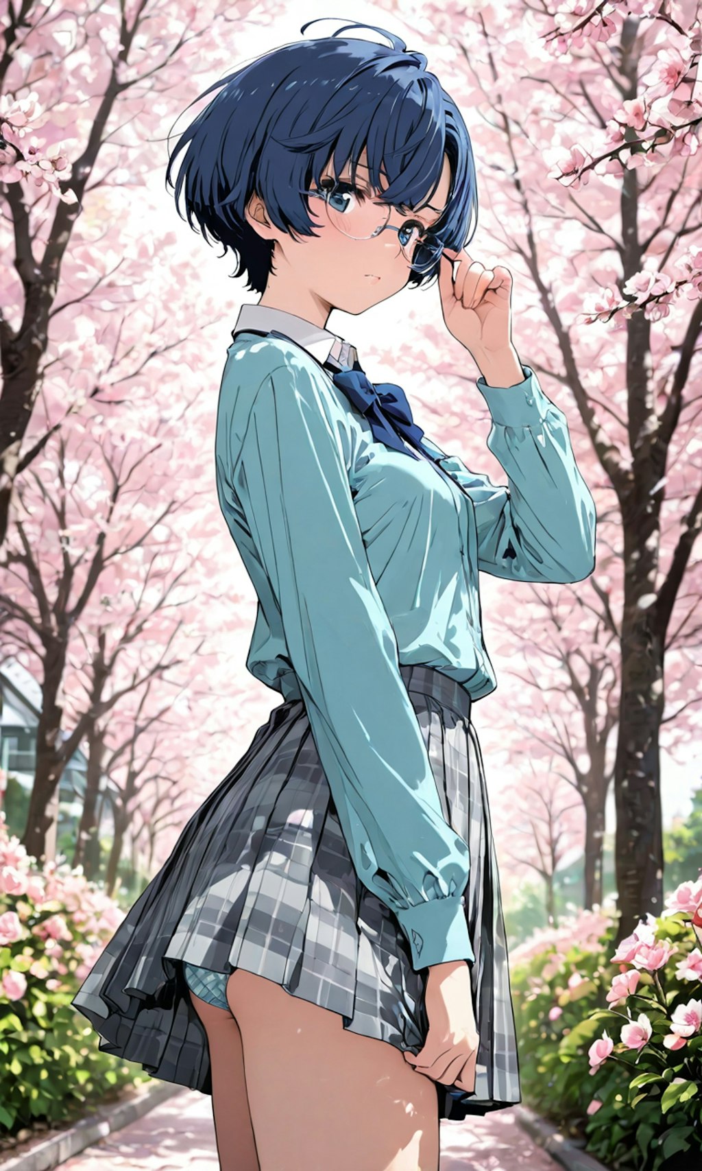 桜の下でも柑菜ちゃん