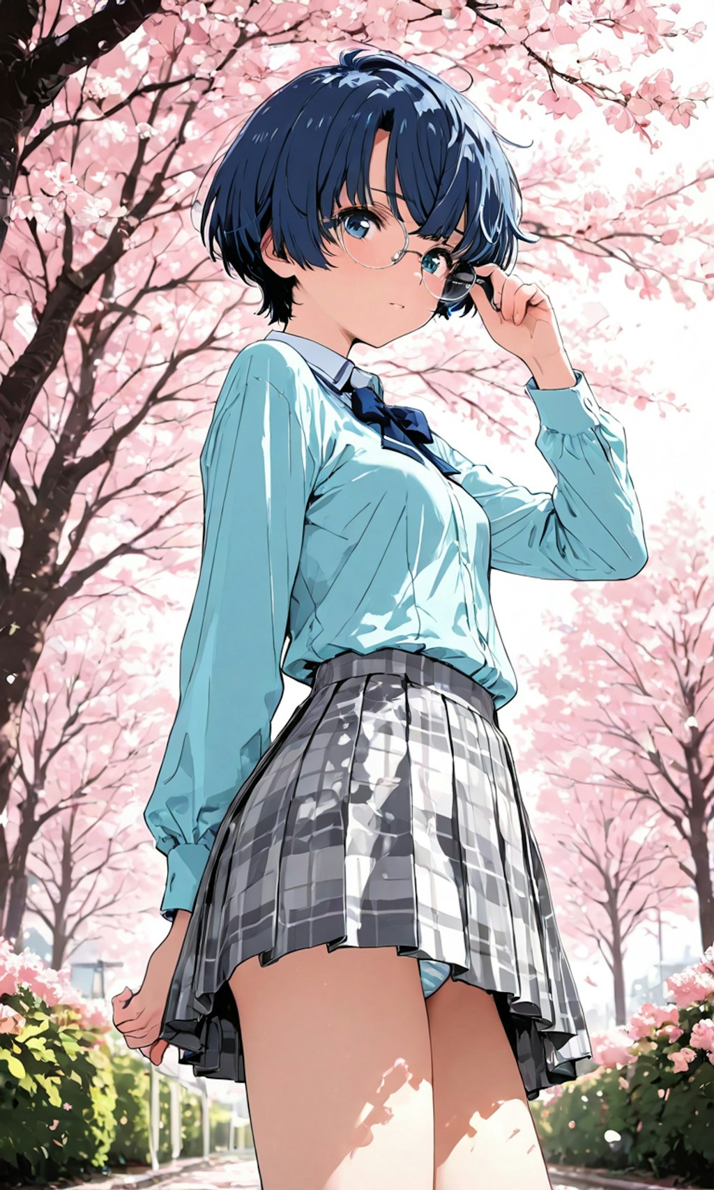桜の下でも柑菜ちゃん