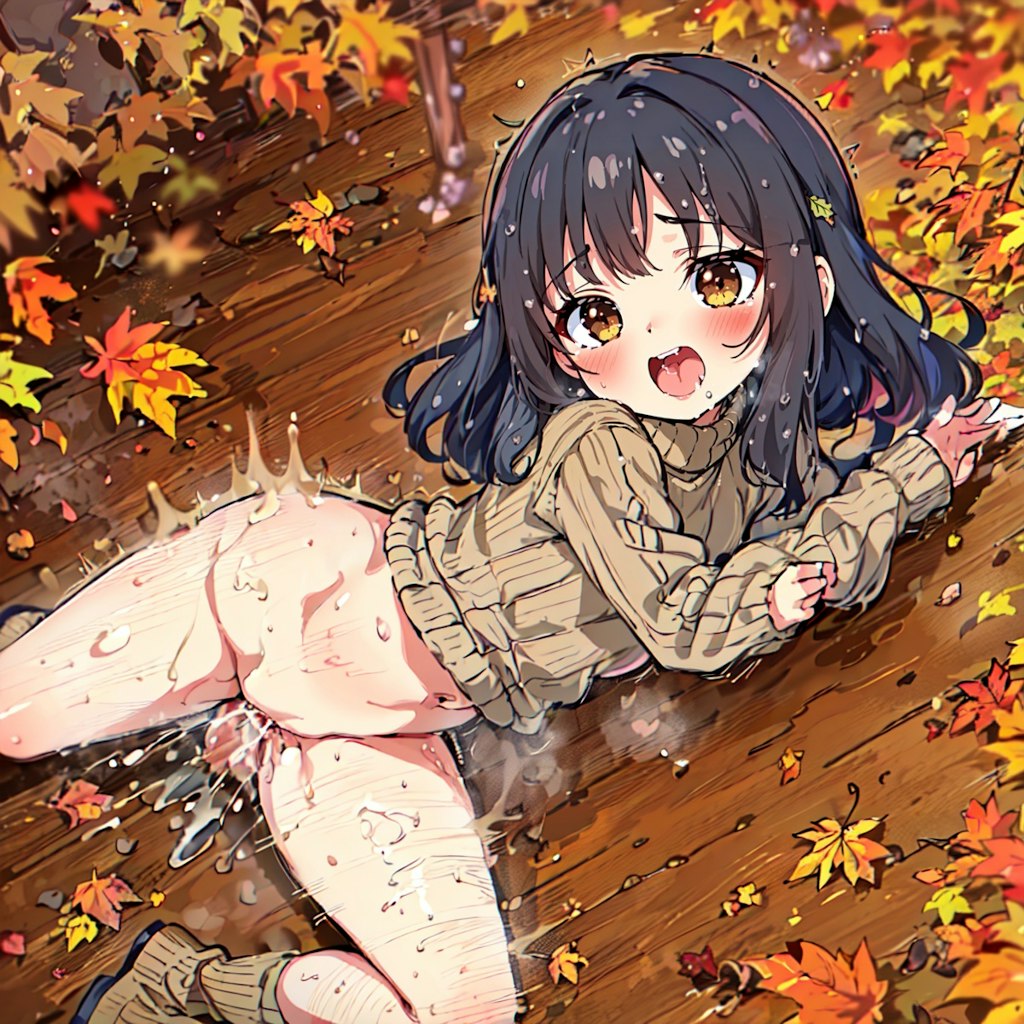 紅葉と少女を同時に愛でる❤