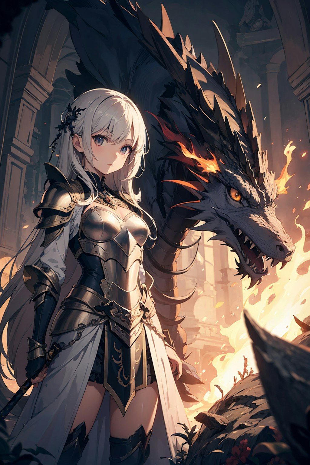 ドラゴンと女騎士