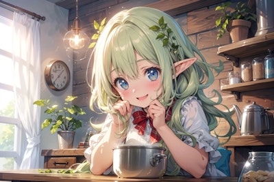 Elf preparing a meal 43