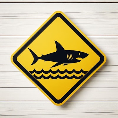 サメに注意