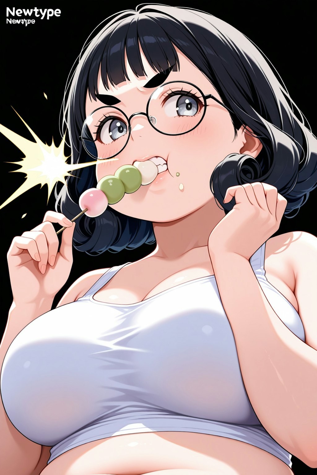 お団子食べるにこたまさん