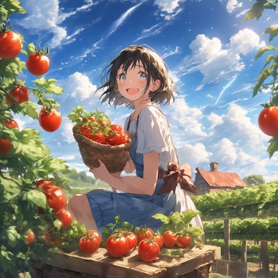 夏72:豊作トマト3枚