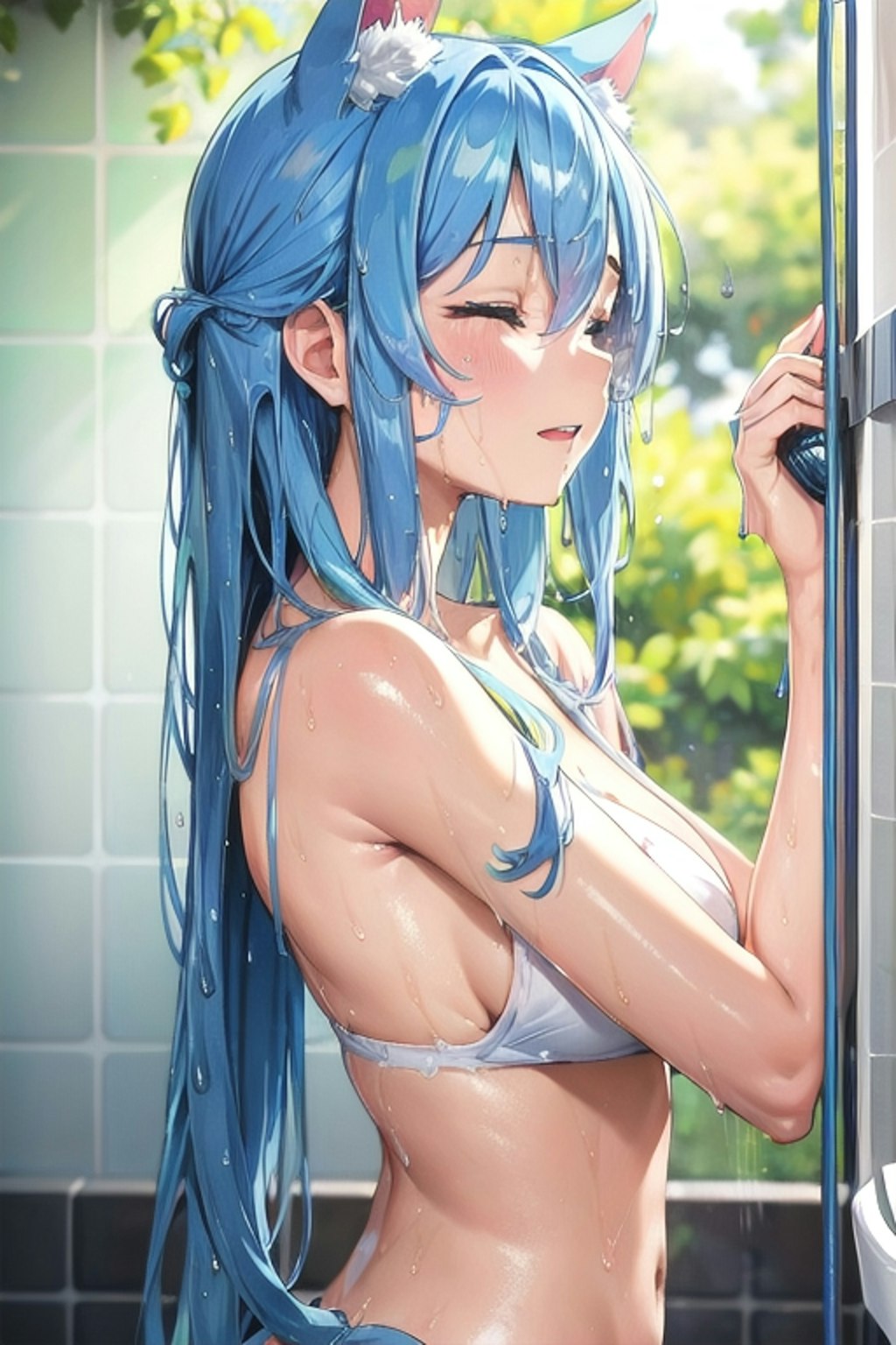 朝はシャワーを浴びます🚿
