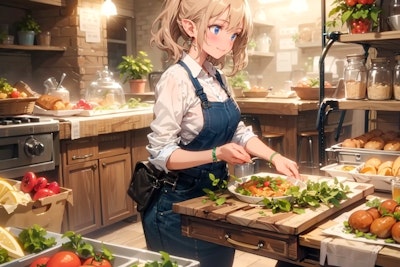 Elf preparing a meal 34